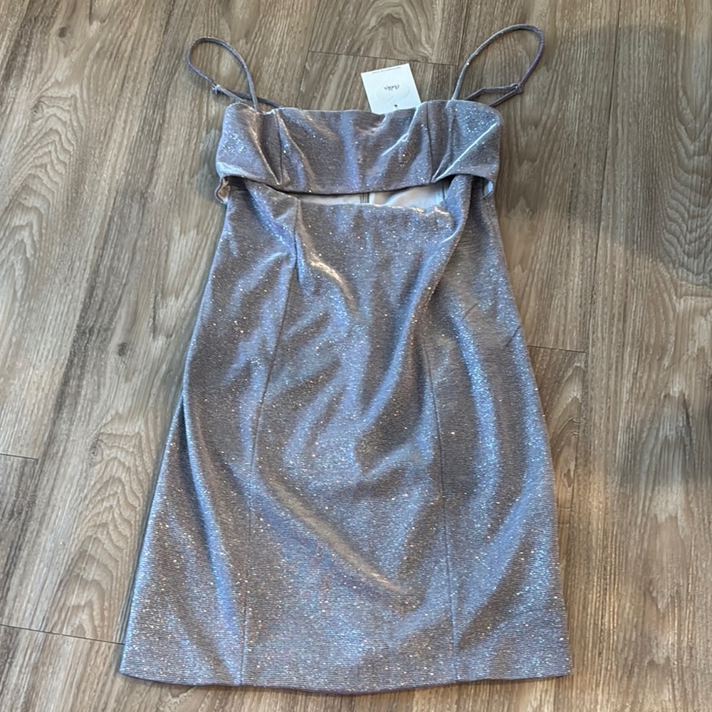 Adika Metallic Purple Dress